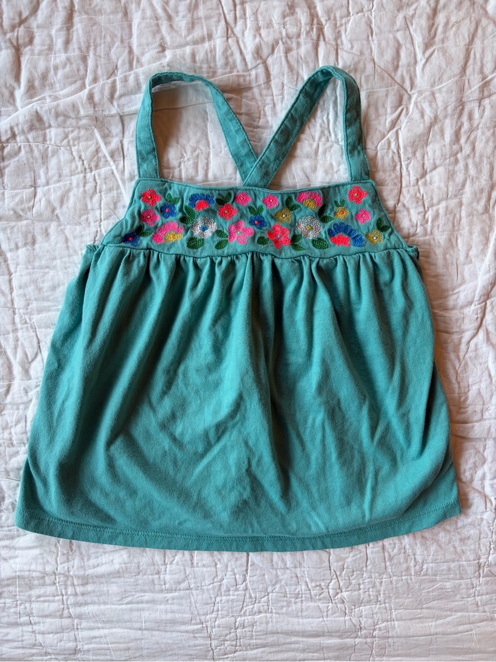 Boden turquoise girls' tank top